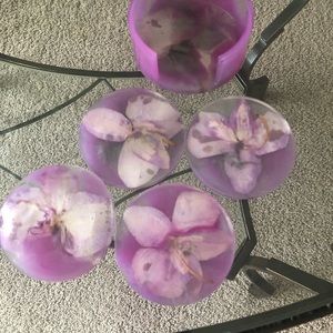 Handmade resin coaster set